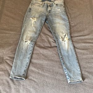 GAP true skinny distressed jeans